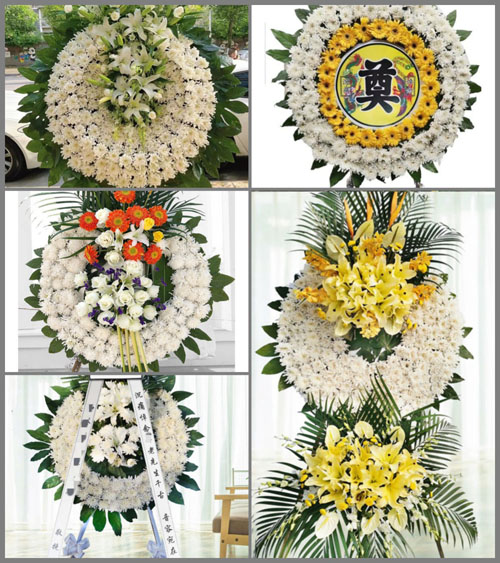 四川成都崇州市锦江乡余塘村花圈速递